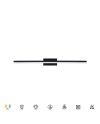MORNE * APLIQUE IP44 NEGRO 16W